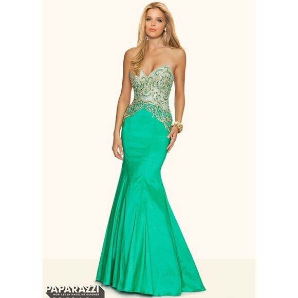 Morilee Mermaid Prom Dress 98047 Green - Picture 1 of 7